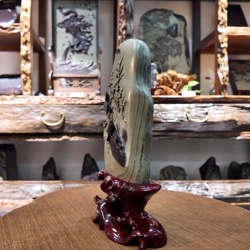 Magpies Perch on Plum Blossoms