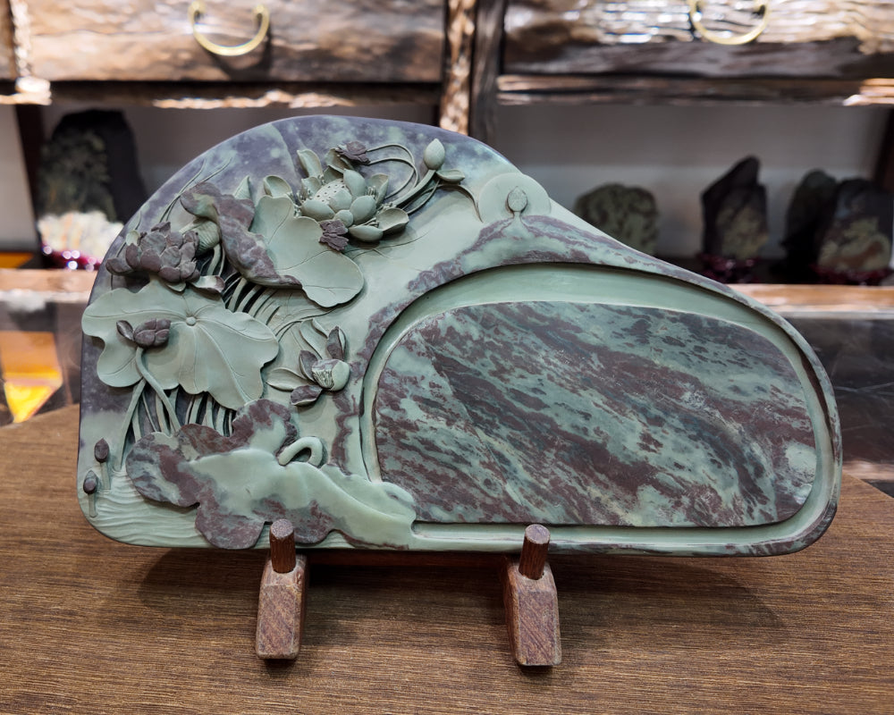 Red Lotus by the Moon