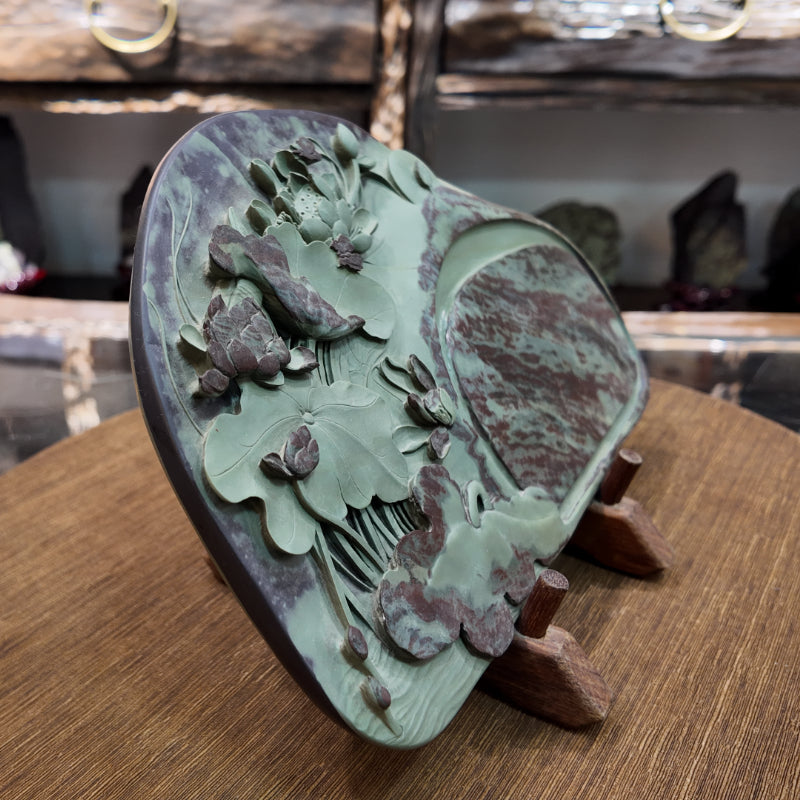 Red Lotus by the Moon