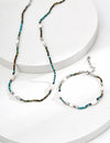 Vintage natural pearl lapis lazuli turquoise necklace