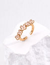 Design inspired floral drop glazed ring
