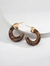 Imitation water grass agate imitation sea willow earrings