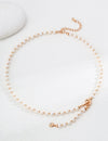 Natural pearl zircon necklace