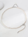 Natural pearl zircon necklace