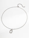 Simple plain silver pendant necklace