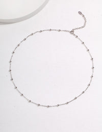 Pure silver minimalist necklace