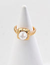 Simple natural pearl ring