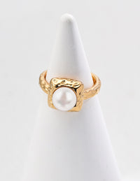 Simple natural pearl ring