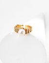 Natural pearl ring