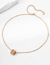 Retro design zircon pendant necklace
