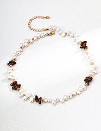 Natural Pearl Czech Glass Necklace
