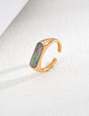 Simple Black Shell Ring