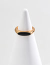 Simple black drop glazed ring