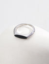 Simple black drop glazed ring