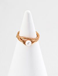 Simple natural pearl ring