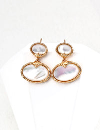 Vintage Mother Shell Earrings